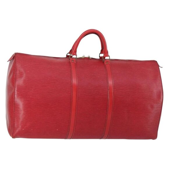 Louis Vuitton Handbags - LOUIS VUITTON Epi Keepall 60 Boston Bag Red M42947 LV Auth 148138